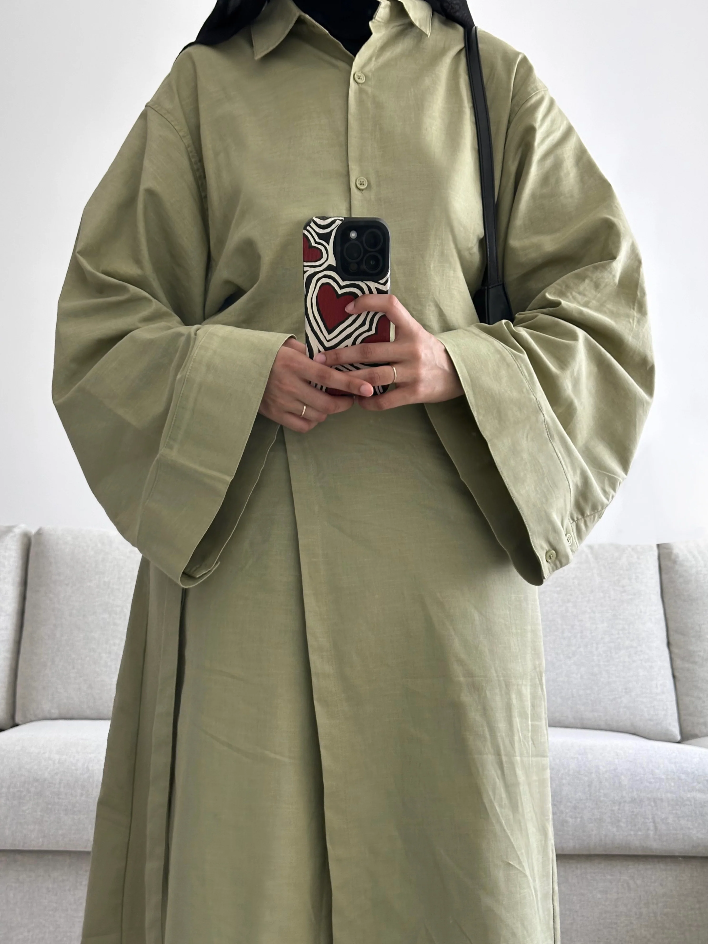 Chemise en lin — Vert sauge - Image 4